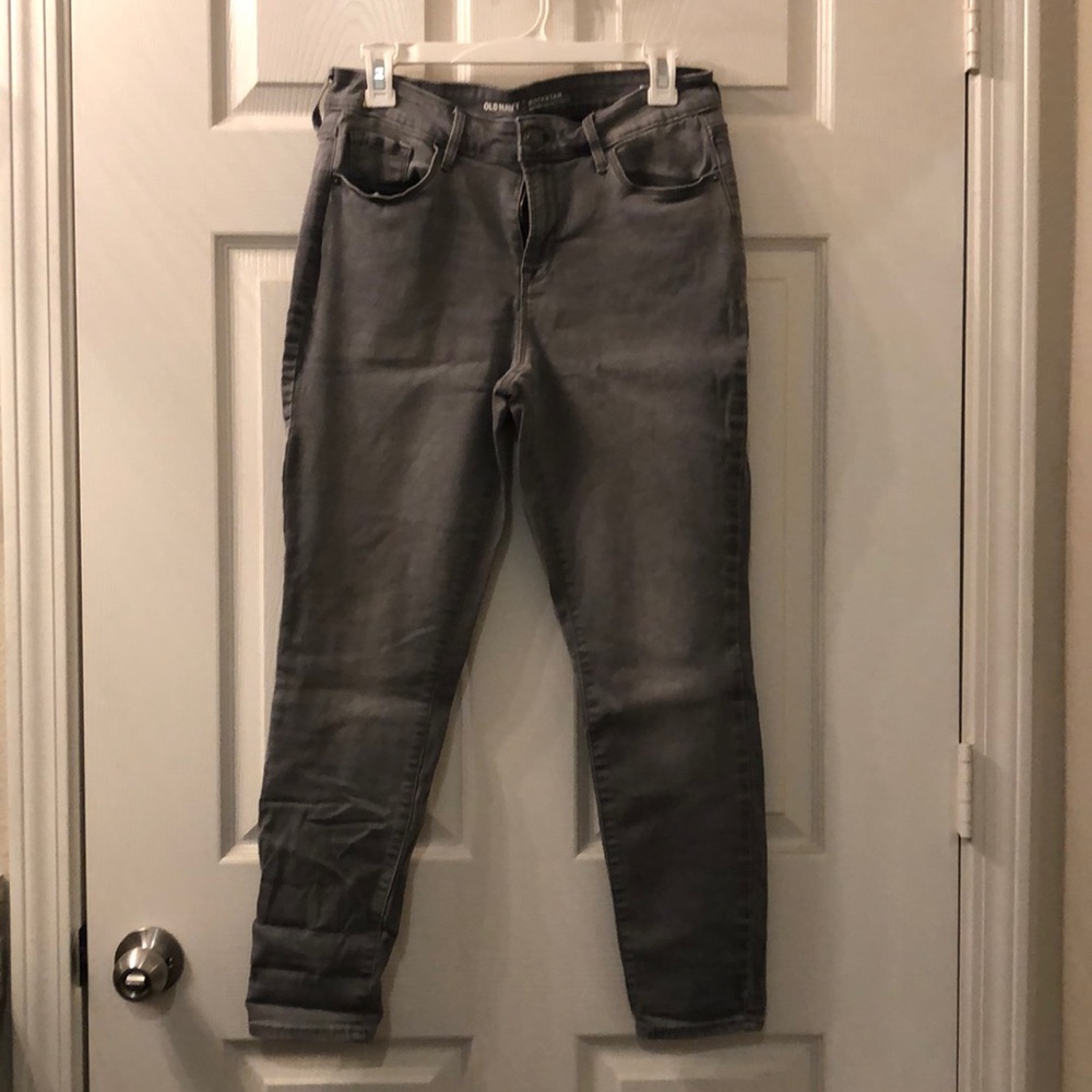 Old Navy Rockstar Mid-rise gray pants